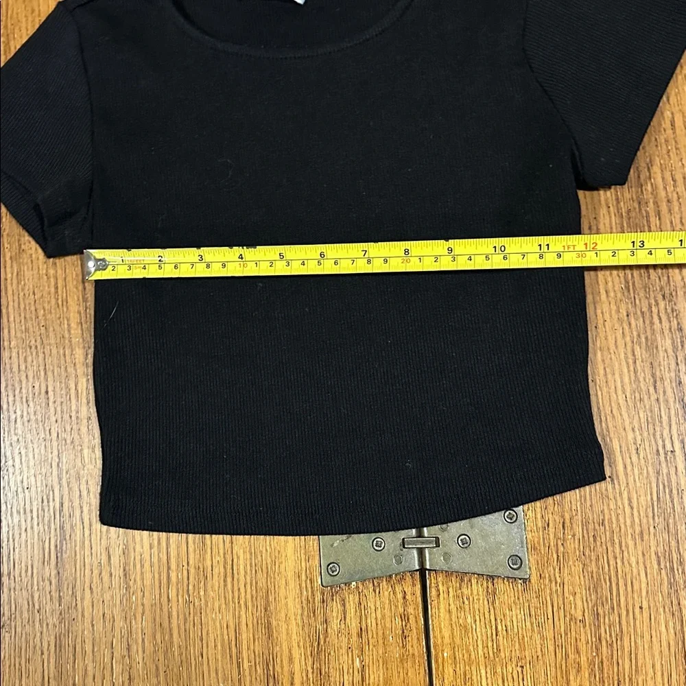 PRINCESS POLLY Black Ribbed Top - Picture 4 of 5